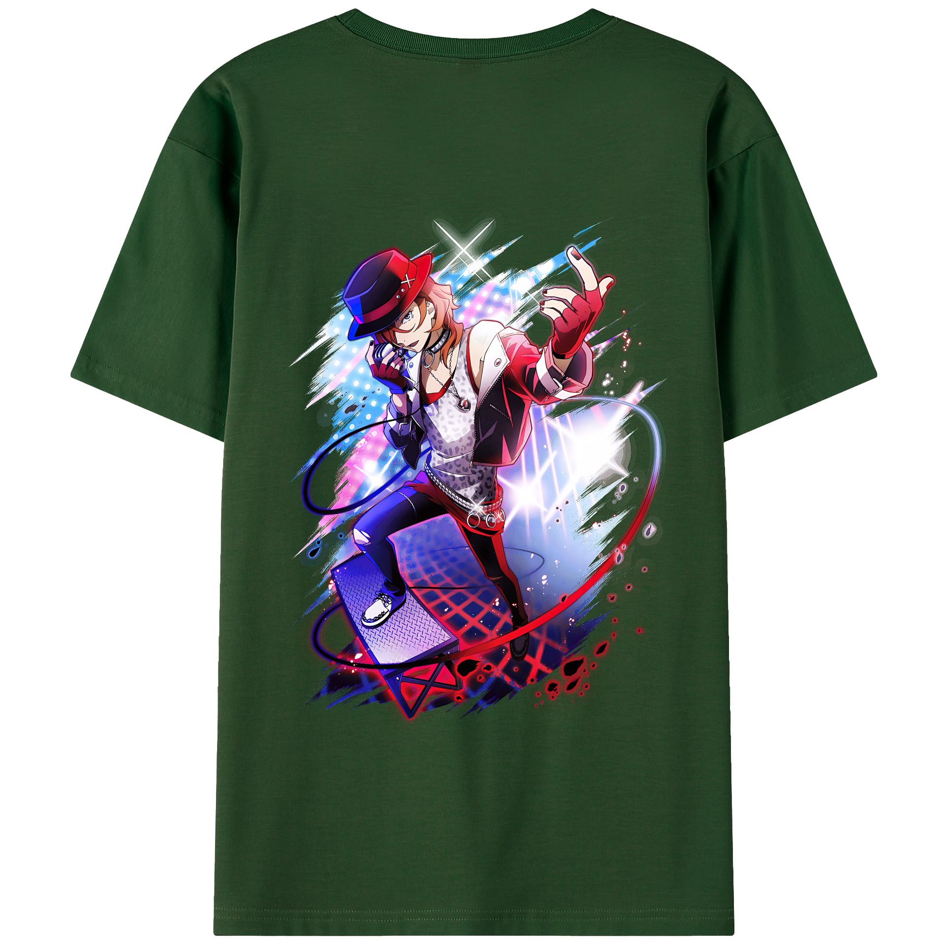 （画像用） 文豪ストレイドッグス Bungo Stray Dogs 綿100％半袖Tシャツ（背面プリント）